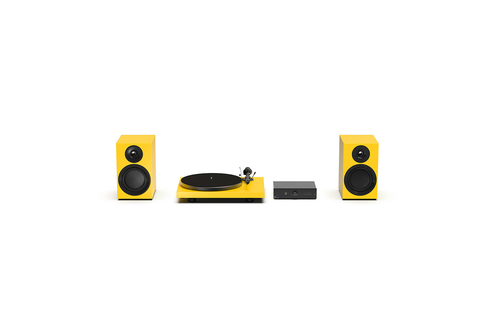 Pro-ject audio Colourful Audio System Bundle E Satin Yellow