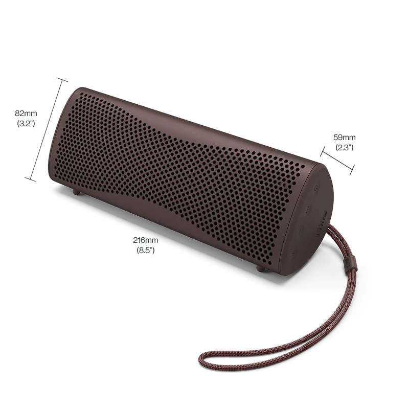 KEF MUO Hi-Fi Bluetooth Speaker Cocoa Brown