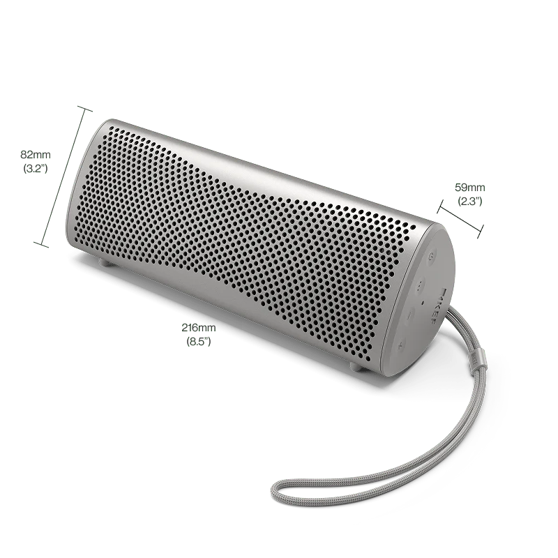 KEF MUO Hi-Fi Bluetooth Speaker Silver Dusk