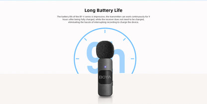 BOYA BY-V10 wireless microphone with USB-C