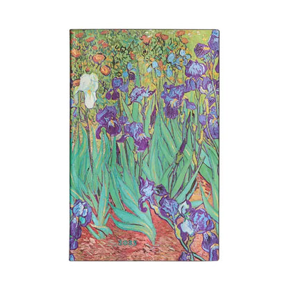 Paperblanks 2025 Van Gogh’s Irises Planner, Softcover Horizontal