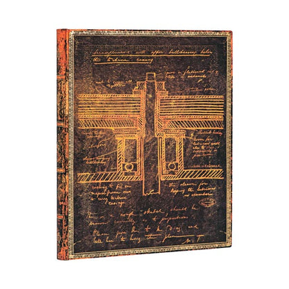 Paperblanks Tesla, Sketch of a Turbine Softcover Lined Journal