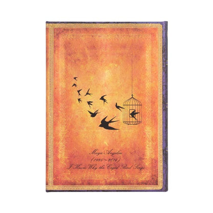 Paperblanks Angelou, I Know Why the Caged Bird Sings Hardcover Lined Journal