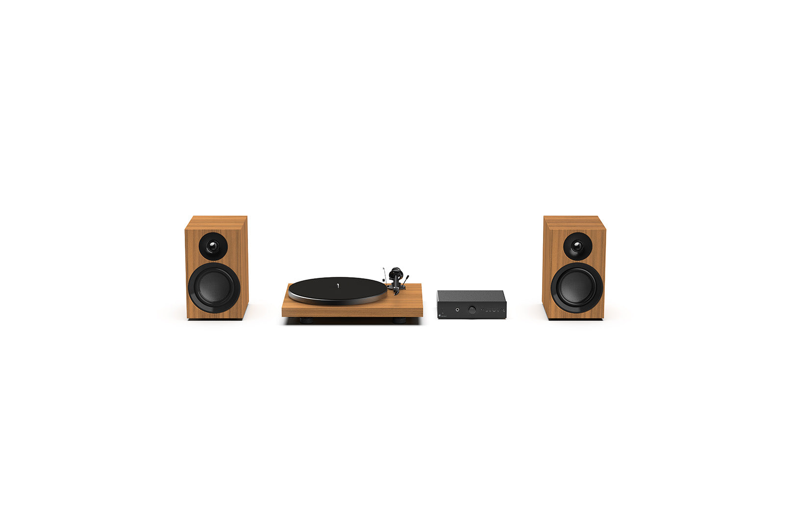 Pro-ject audio Colourful Audio System Bundle E Walnut