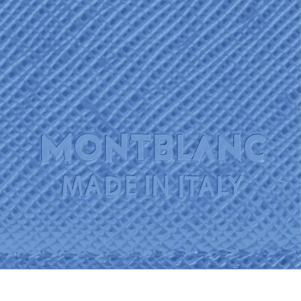 Montblanc Sartorial Trio 6Cc Blue Leather Wallet