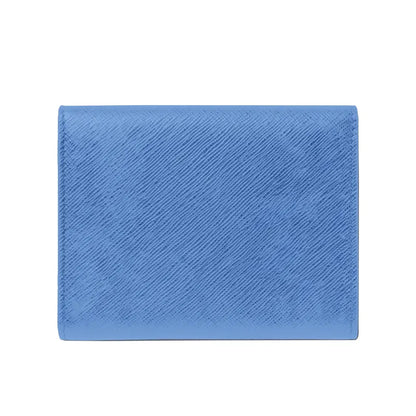 Montblanc Sartorial Trio 6Cc Blue Leather Wallet