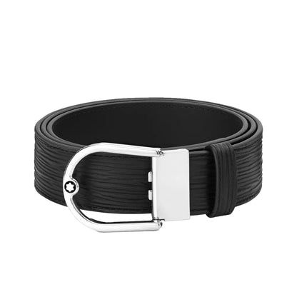 Montblanc 4810 Printed Plain Black 120cm, Double-faced belt