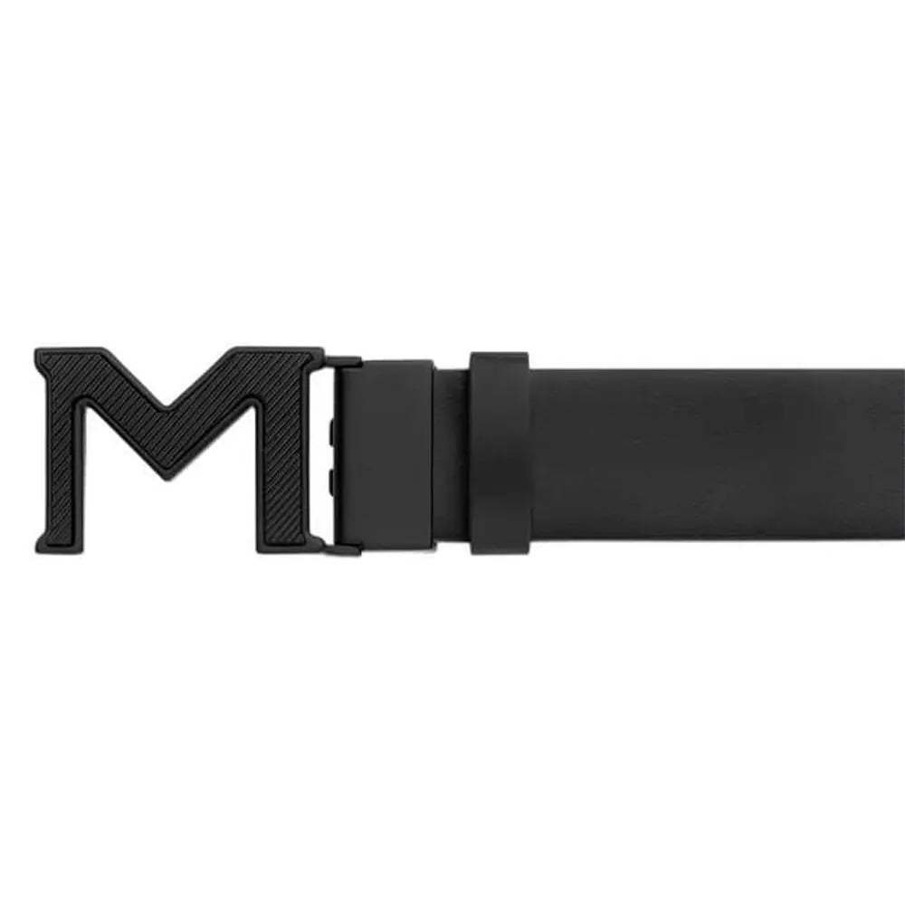 Montblanc Extreme 3.0 M Buckle Blue Black 120cm Double-sided Leather Belt