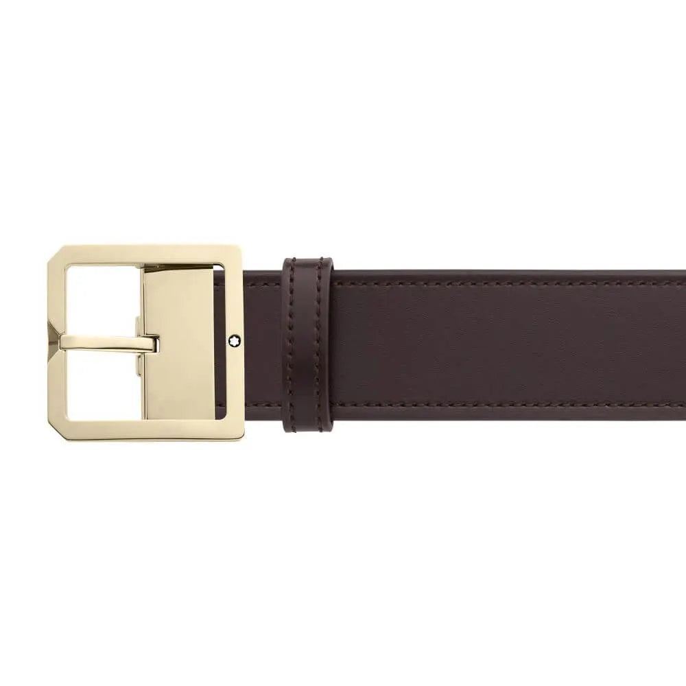 Montblanc Brown/Grey 120cm Double sided Leather Belt