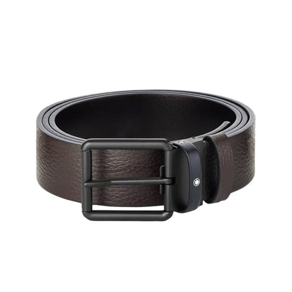 Montblanc Classic Buckle Brown/Black 120cm Double-sided Leather belt