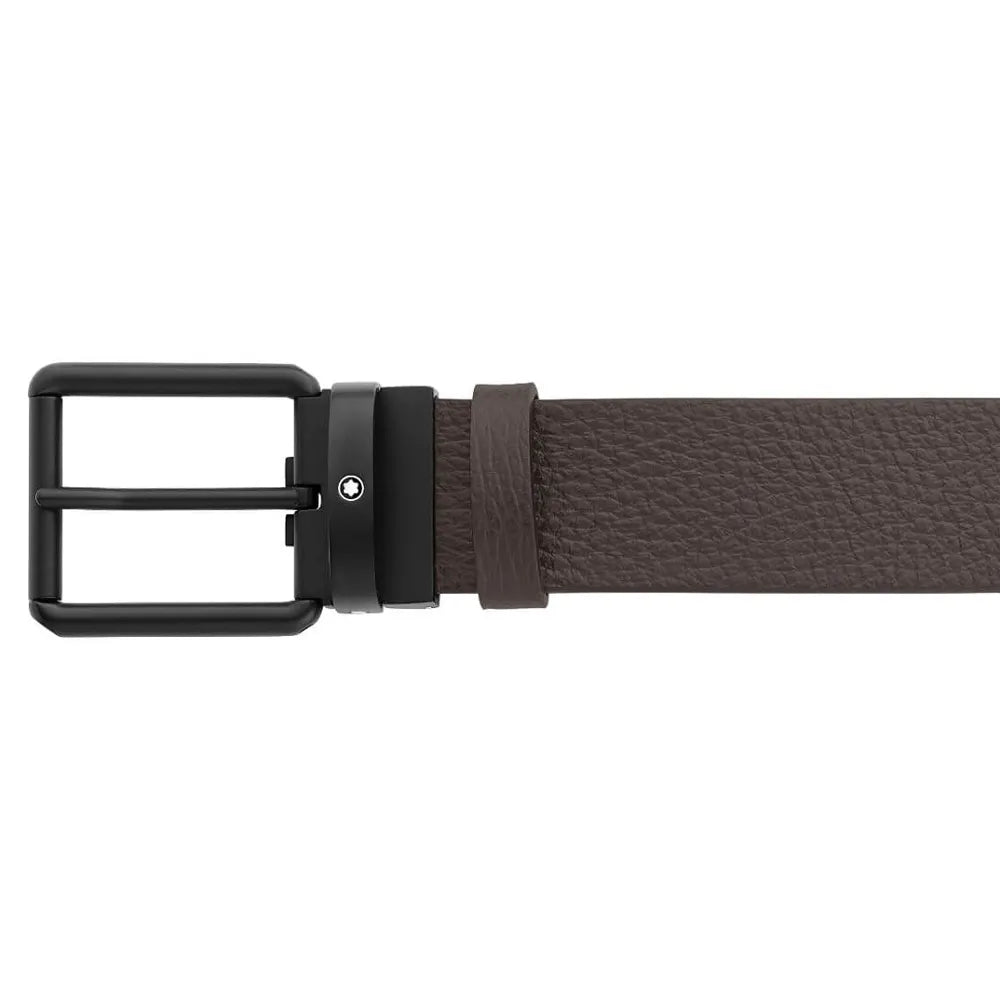 Montblanc Classic Buckle Brown/Black 120cm Double-sided Leather belt