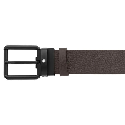 Montblanc Classic Buckle Brown/Black 120cm Double-sided Leather belt