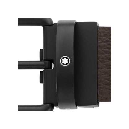 Montblanc Classic Buckle Brown/Black 120cm Double-sided Leather belt