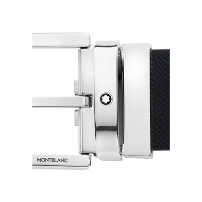 Montblanc Horseshoe Buckle Black/Mosto 120cm Double-sided Leather Belt