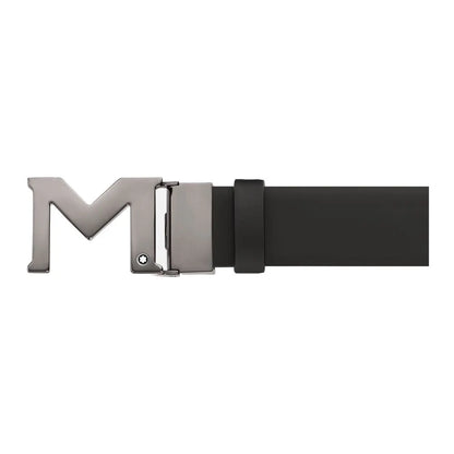 Montblanc M Buckle Brushed 120cm Double-sided Leather Belt