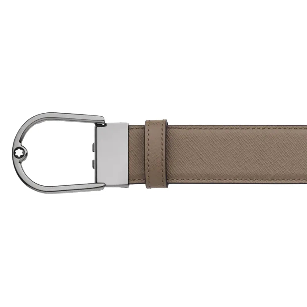 Montblanc Mastic Black 120cm Double sided Leather Belt