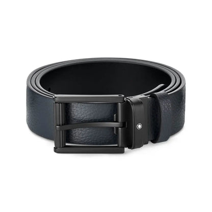 Montblanc Classic Buckle BlueBlack 120cm Double Sided Leather belt