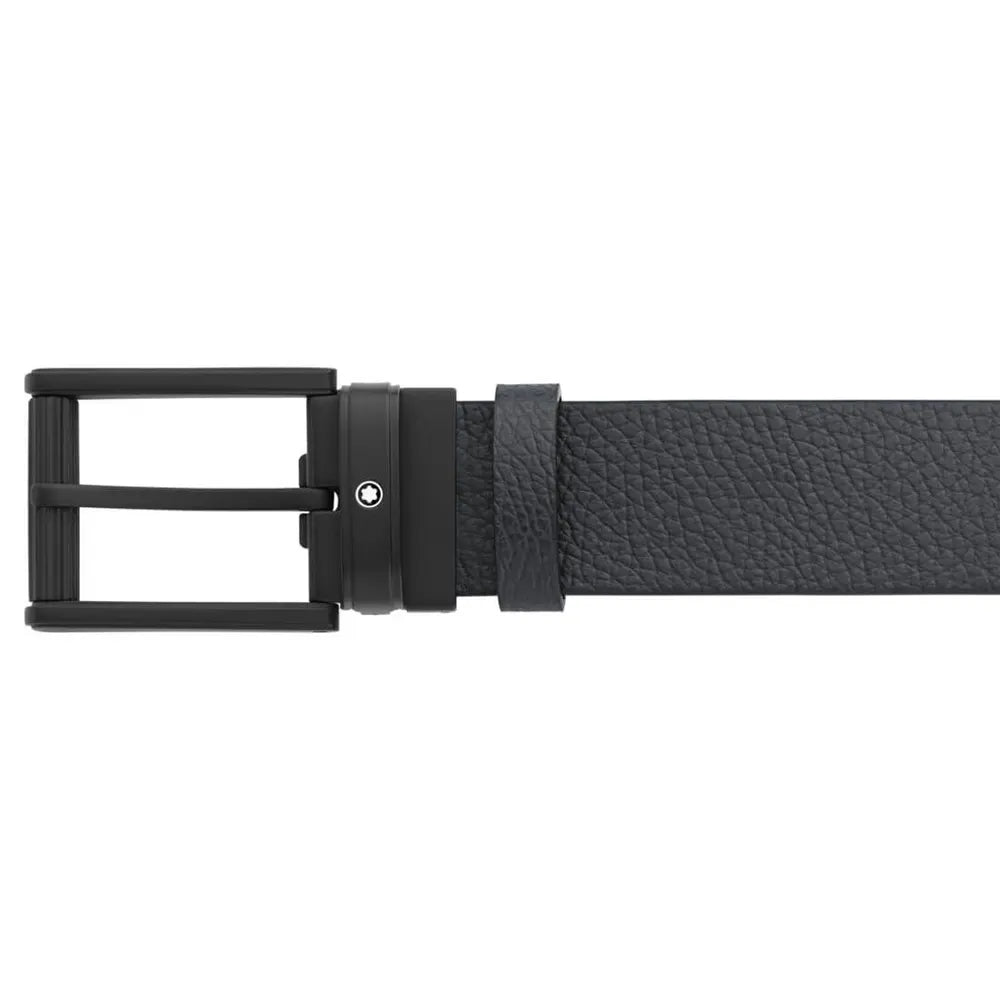 Montblanc Classic Buckle BlueBlack 120cm Double Sided Leather belt