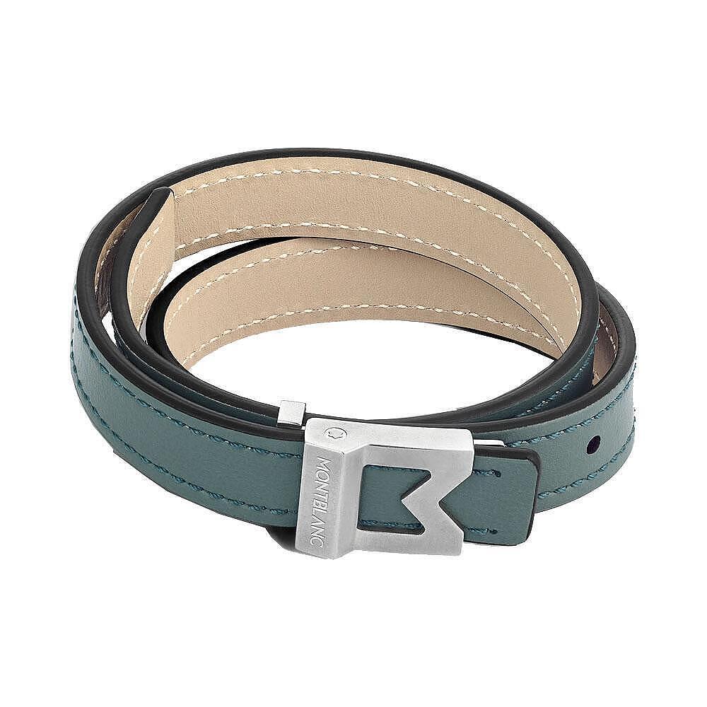 Montblanc M Logo Pewter Green Bracelet