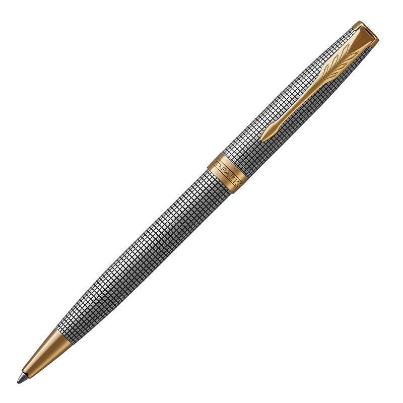 Parker Royal Sonnet Premium Chiseled Silver Gold Ballpoint pen