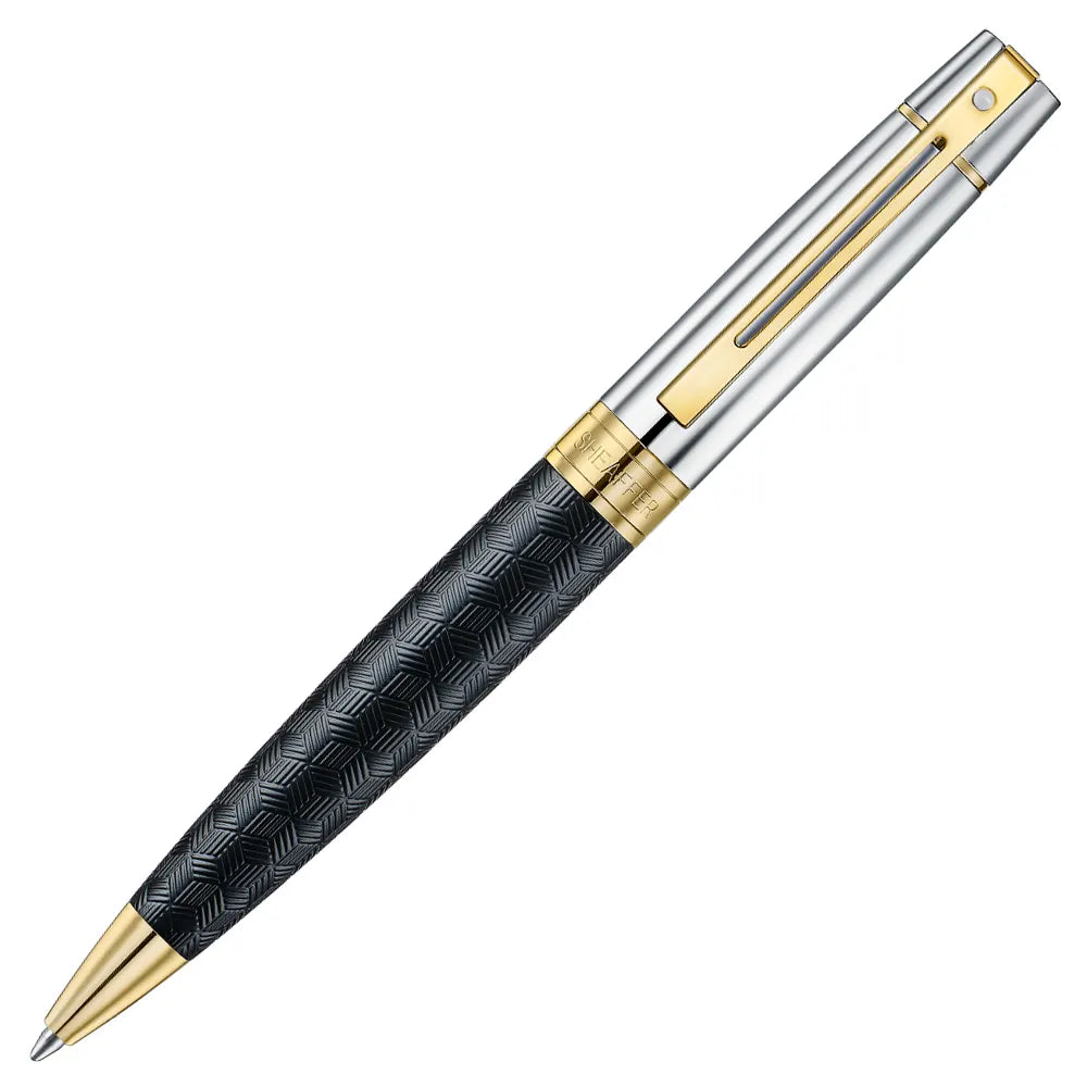 Sheaffer 300 Engraved Matt Black Barrel And Shine Chrome Cap