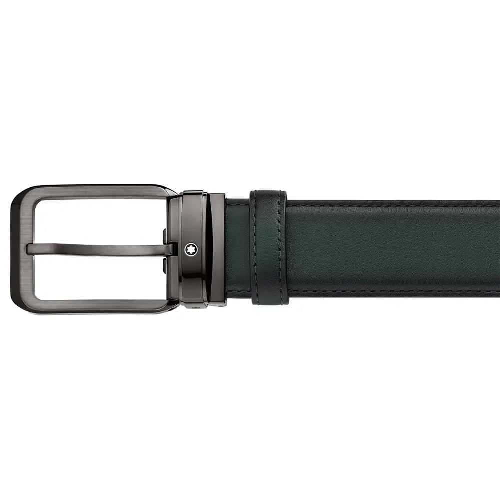 Montblanc Classic Buckle Green 120cm Leather Belt