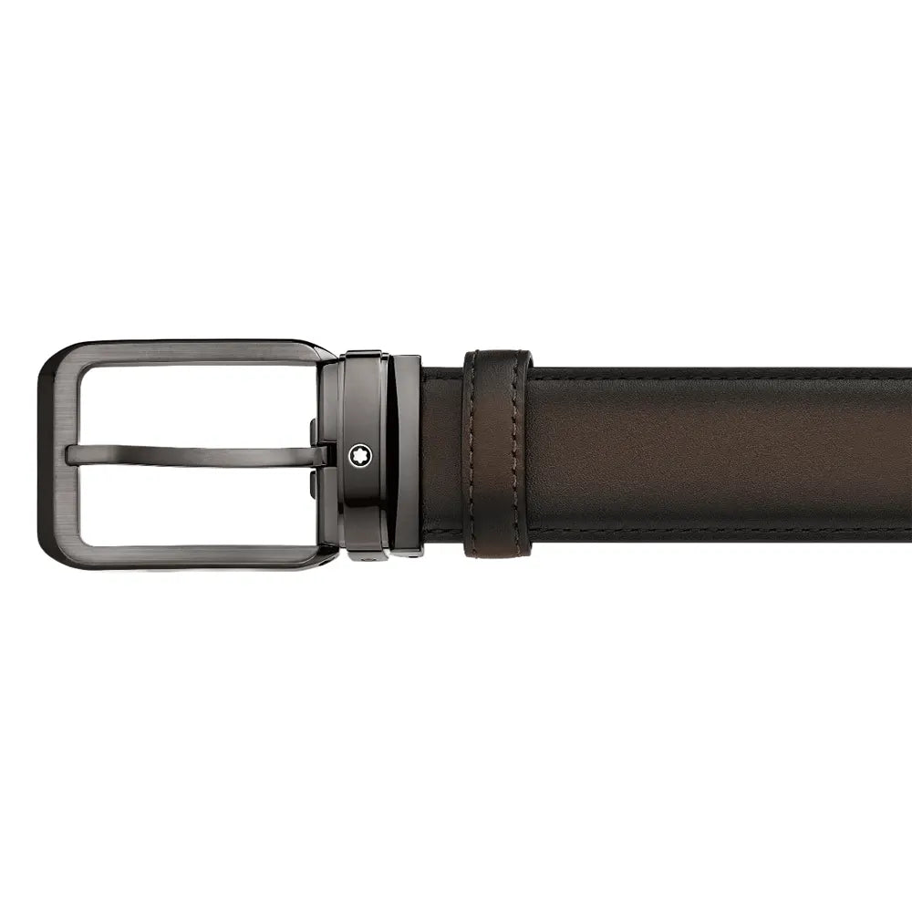 Montblanc Classic Buckle Shaded Brown 120cm Leather Belt