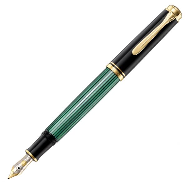 Pelikan Souveran 400 Series Black Green Fountain pen M nib