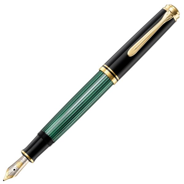 Pelikan Souveran 600 Series Black Green Fountain pen M nib