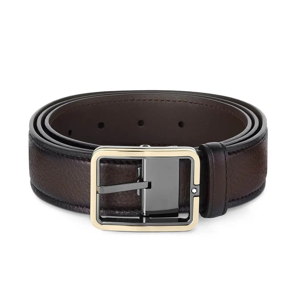 Montblanc Classic Buckle Brown 120cm Leather Belt