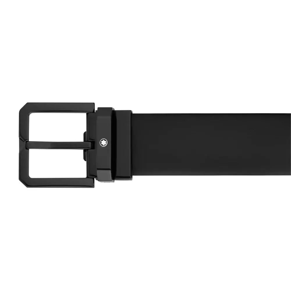 Montblanc Classic Buckle Black Leather Belt