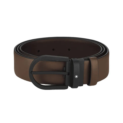 Montblanc Horseshoe Buckle Brown 120cm Leather Belt