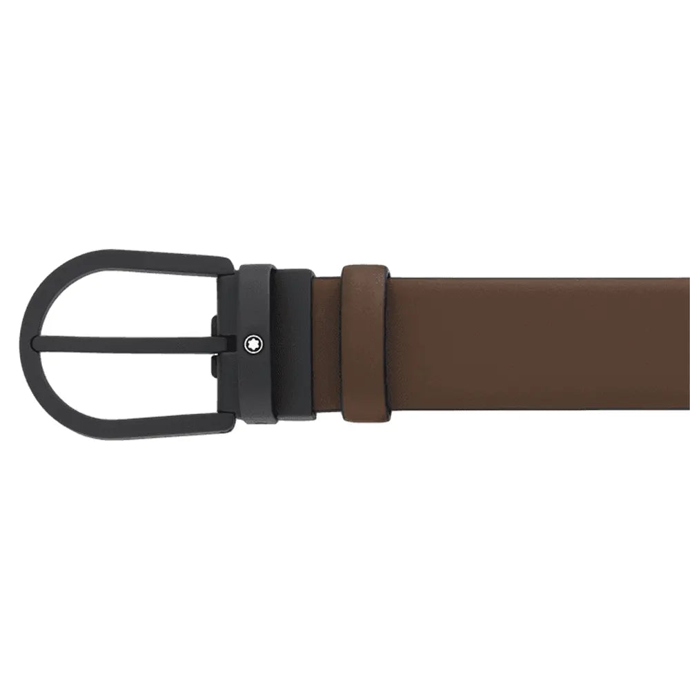 Montblanc Horseshoe Buckle Brown 120cm Leather Belt