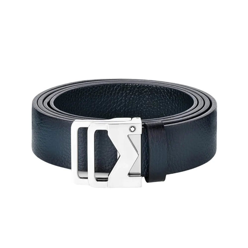 Montblanc M Buckle Sfumato Blue 140cm Leather Belt