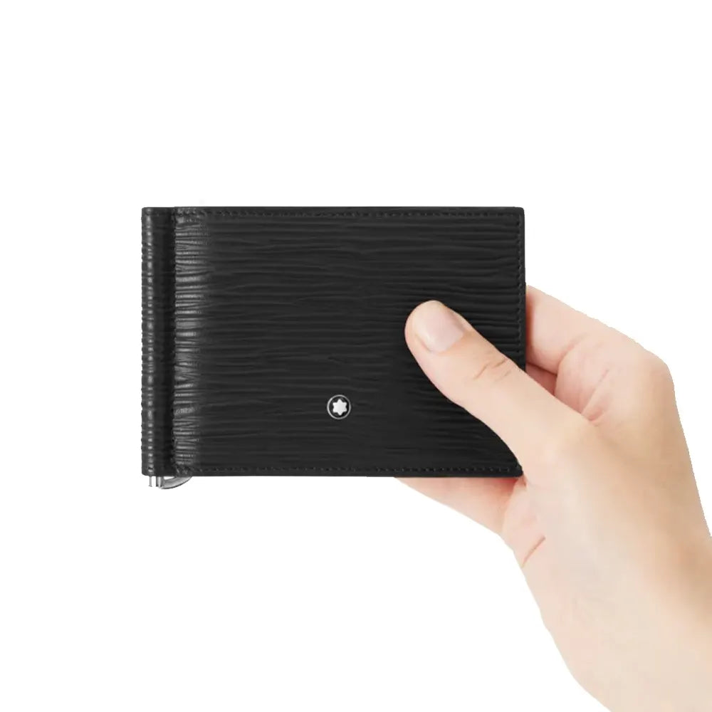 Montblanc 4810 Leather Wallet 6CC with Money clip Black