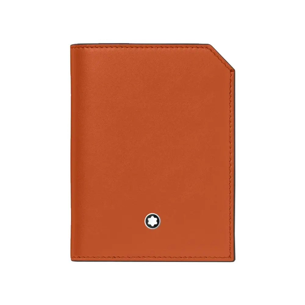 Montblanc Soft 4Cc Orange Leather Wallet