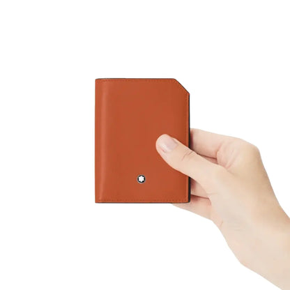 Montblanc Soft 4Cc Orange Leather Wallet