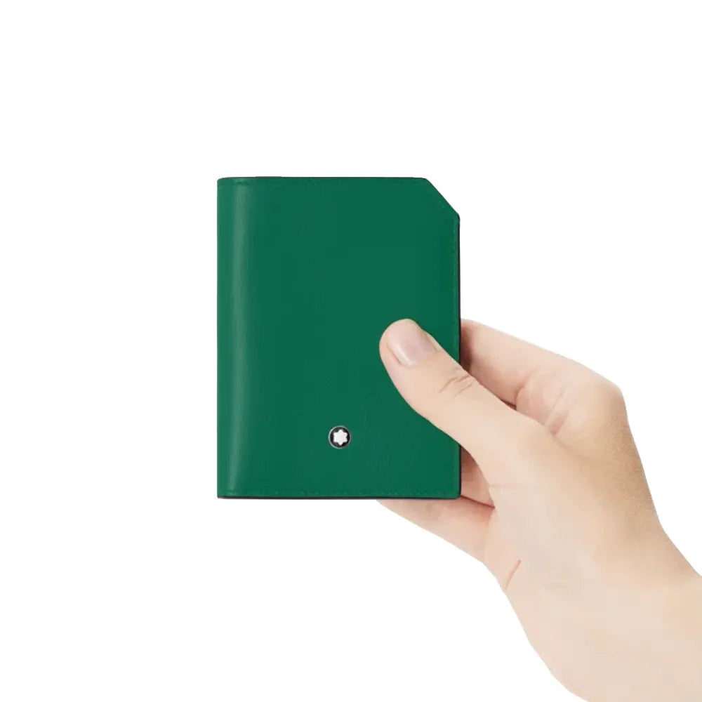 Montblanc Soft 4Cc Green Leather Wallet