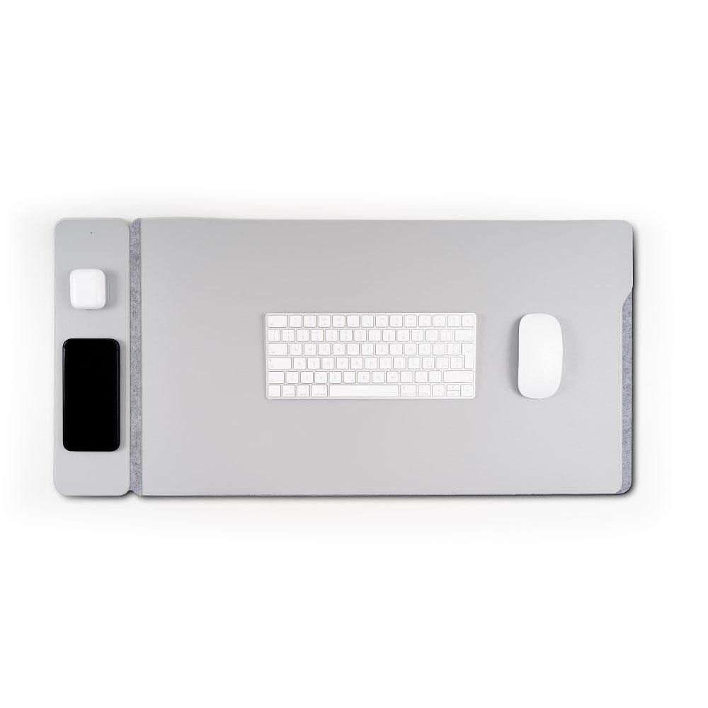 Pininfarina DeskPro with Wireless Charging – Multifunctional Desk Pad White