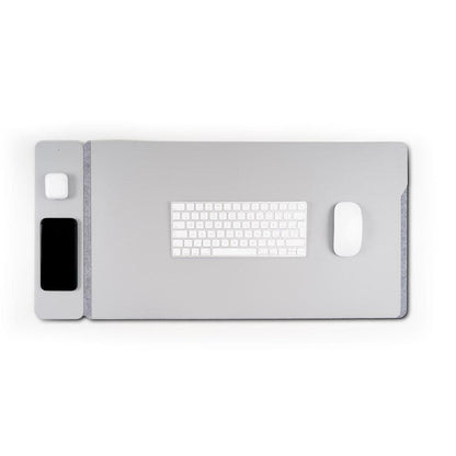 Pininfarina DeskPro with Wireless Charging – Multifunctional Desk Pad White