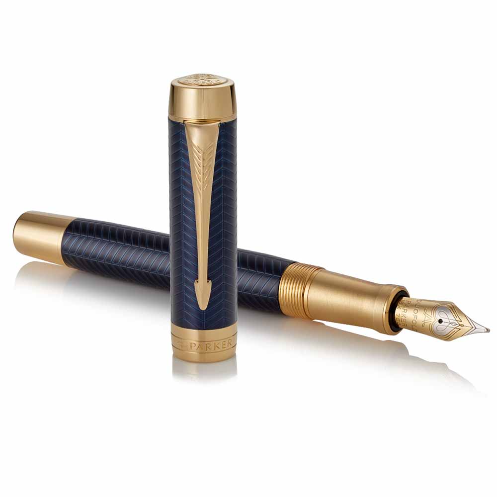 Parker Duofold Prestige Blue Chevron Centennial GT Fountain pen Fine