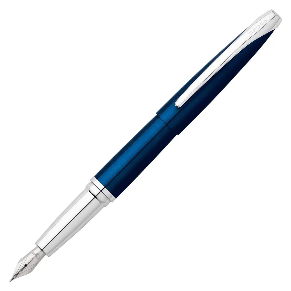 Cross Atx Translucent Blue Lacquer F nib Fountain pen