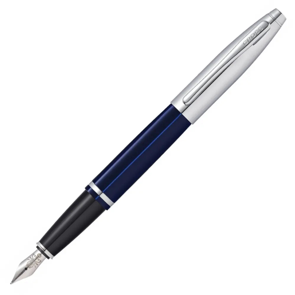 Cross Calais Chrome Blue M nib Fountain pen