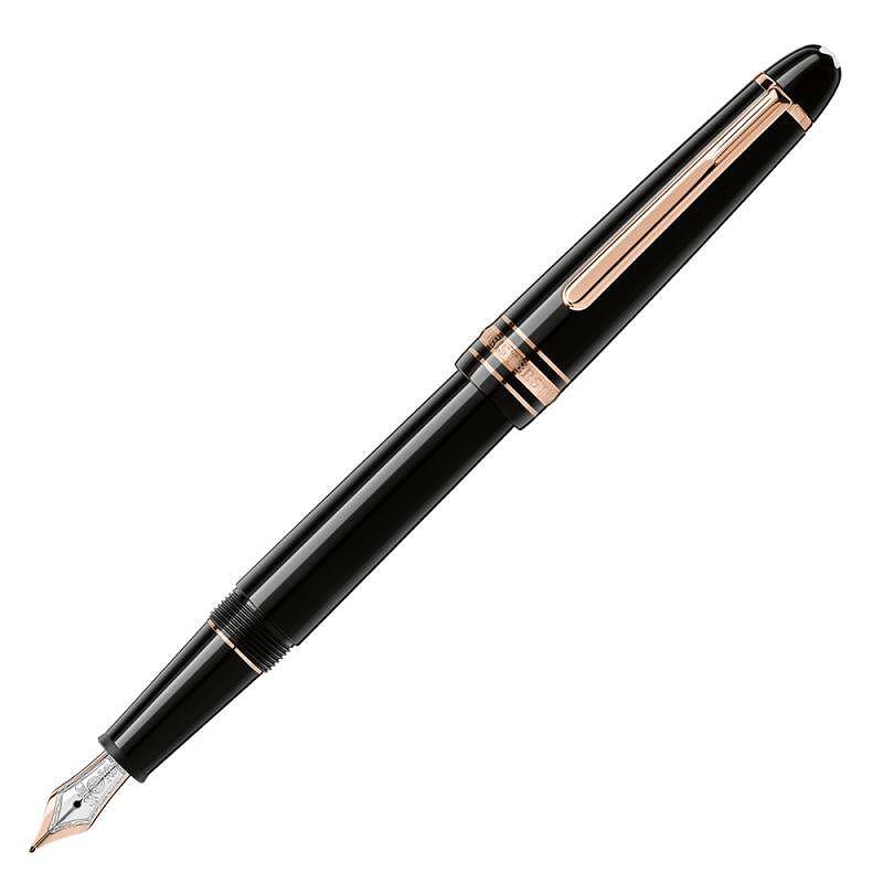 Montblanc Meisterstuck 145 Classique Black Rose Gold Fountain Pen