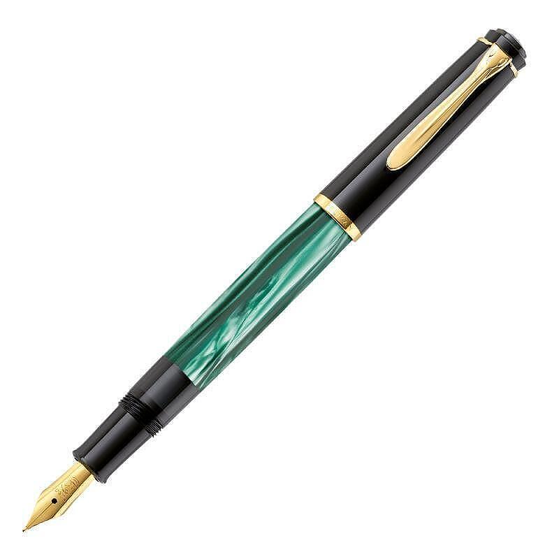 Pelikan 200 Series Green Marble Fountain Pen F nib