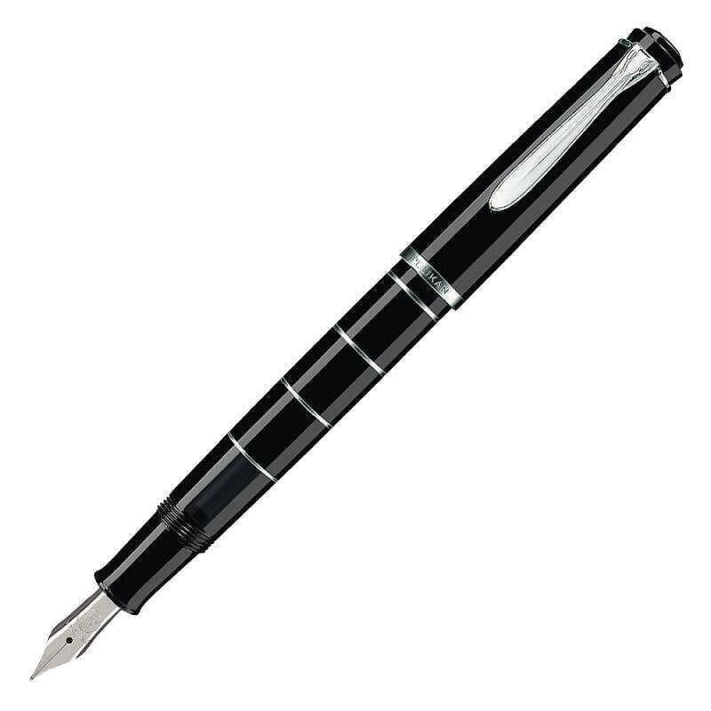 Pelikan 215 Series Black Silver Fountain pen M nib