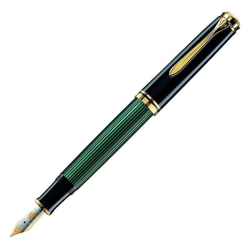 Pelikan Souveran 400 Series Black Green Fountain pen M nib