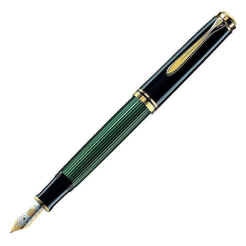 Pelikan Souveran 400 Series Black Green Fountain pen F nib