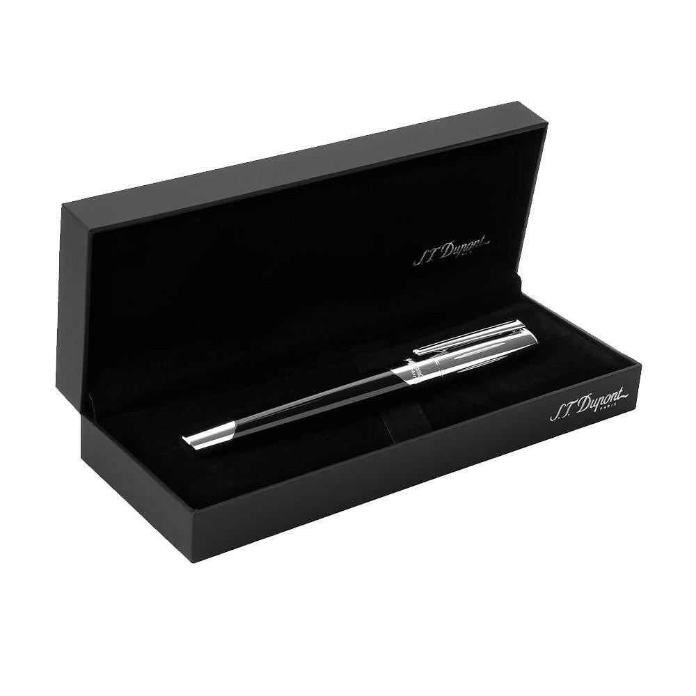 S T Dupont Defi Millenium Silver Black Fountain pen