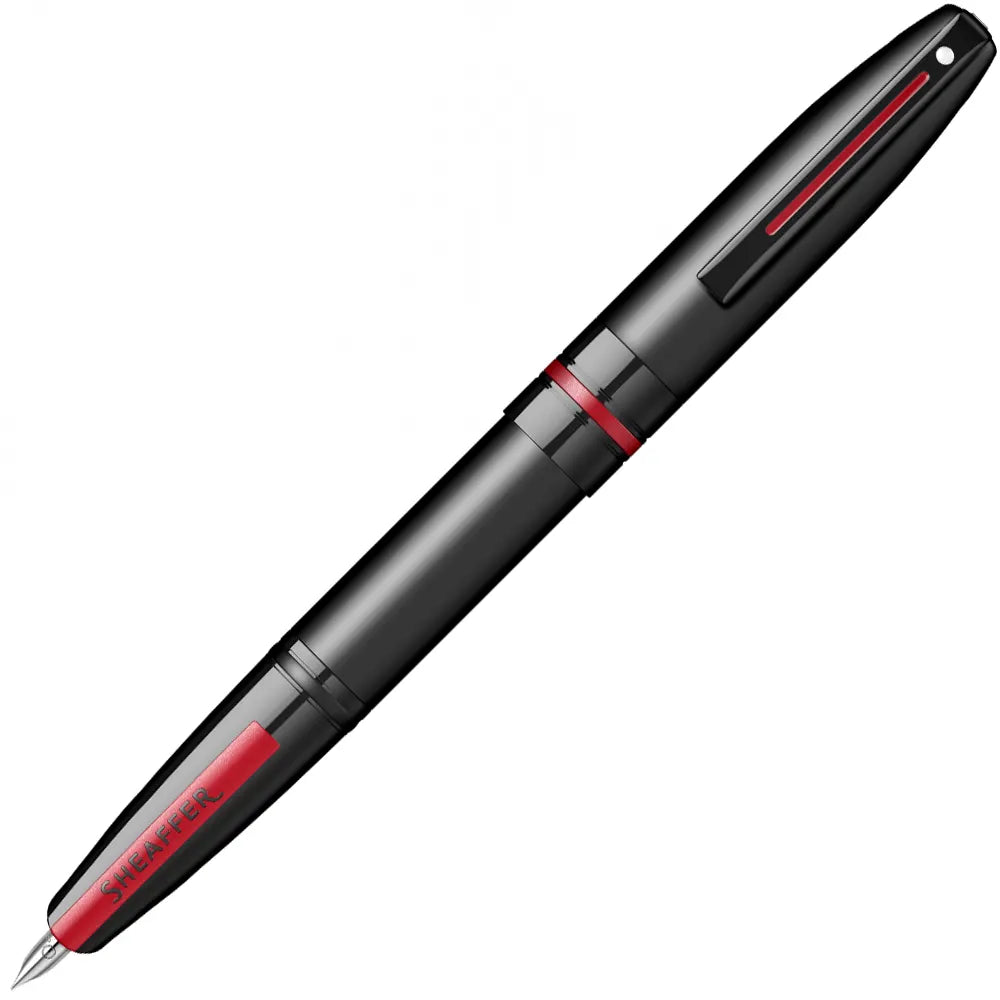 Sheaffer Icon Matte Black Lacquer With Red Pvd Trims Fountain pen Medium nib